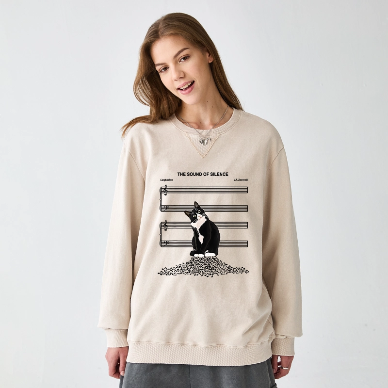Tokyo-Tiger The Sound Of Silence Washed Terry Sweatshirt