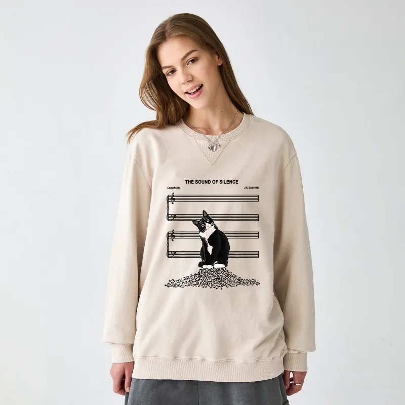 Tokyo-Tiger The Sound Of Silence Washed Terry Sweatshirt