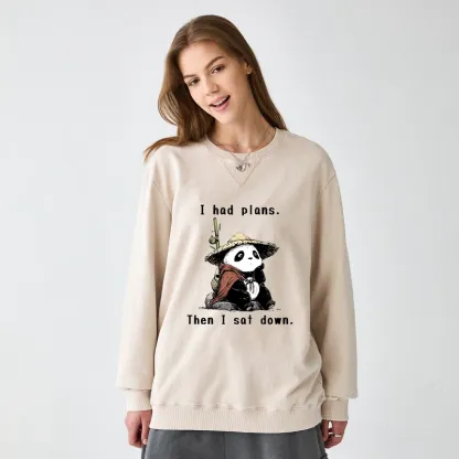 Tokyo-Tiger The Maybe Later Panda Washed Terry Sweatshirt
