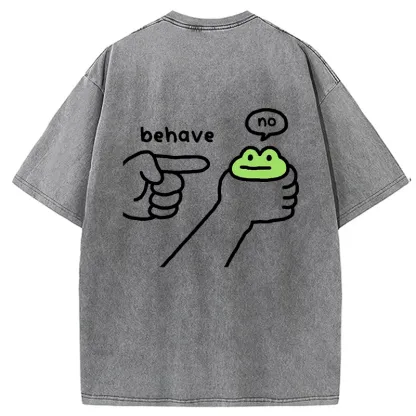 Tokyo-Tiger Dishonest Frog Back Washed T-Shirt