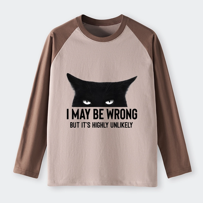 Tokyo-Tiger Cat Can Do No Wrong Raglan Long Sleeve T-shirt