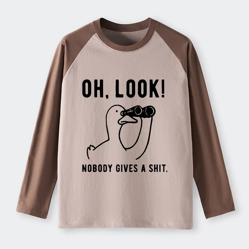 Tokyo-Tiger No One Cares About The Duck Raglan Long Sleeve T-shirt