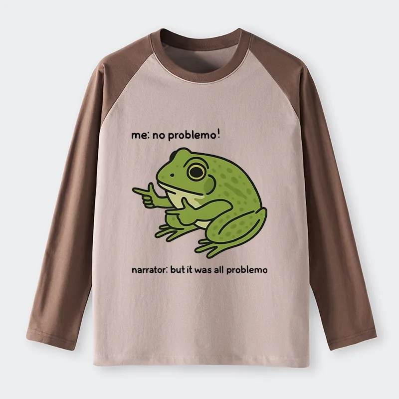 Tokyo-Tiger Stupid Frog Meme Raglan Long Sleeve T-shirt