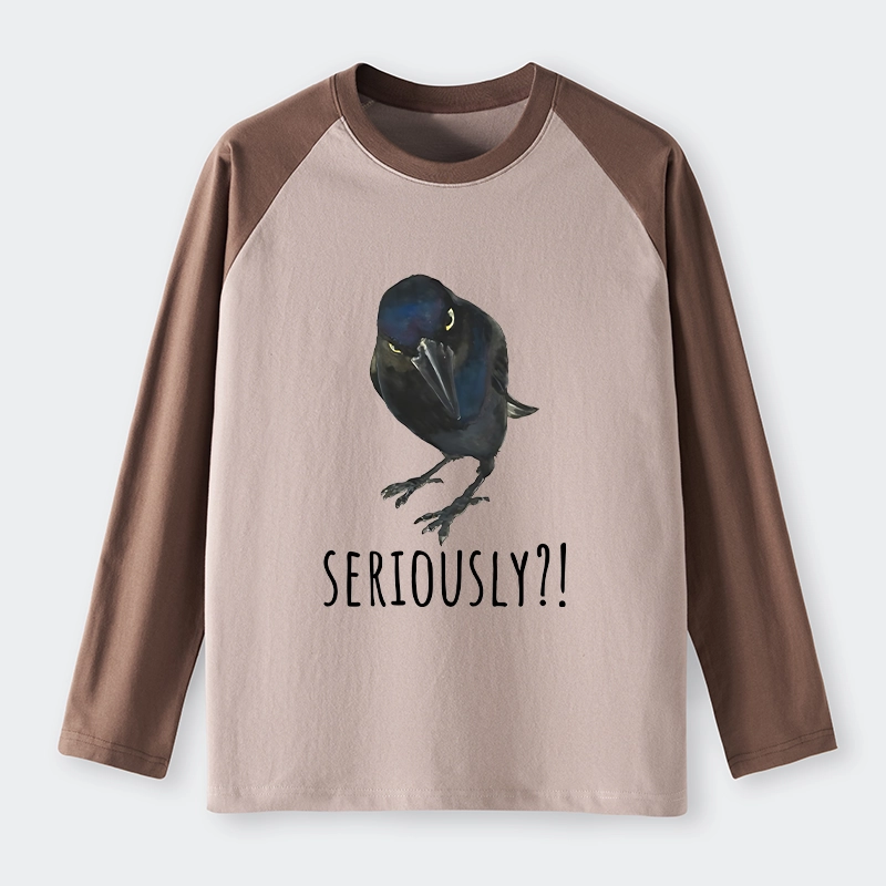 Tokyo-Tiger Raven's Question Raglan Long Sleeve T-shirt