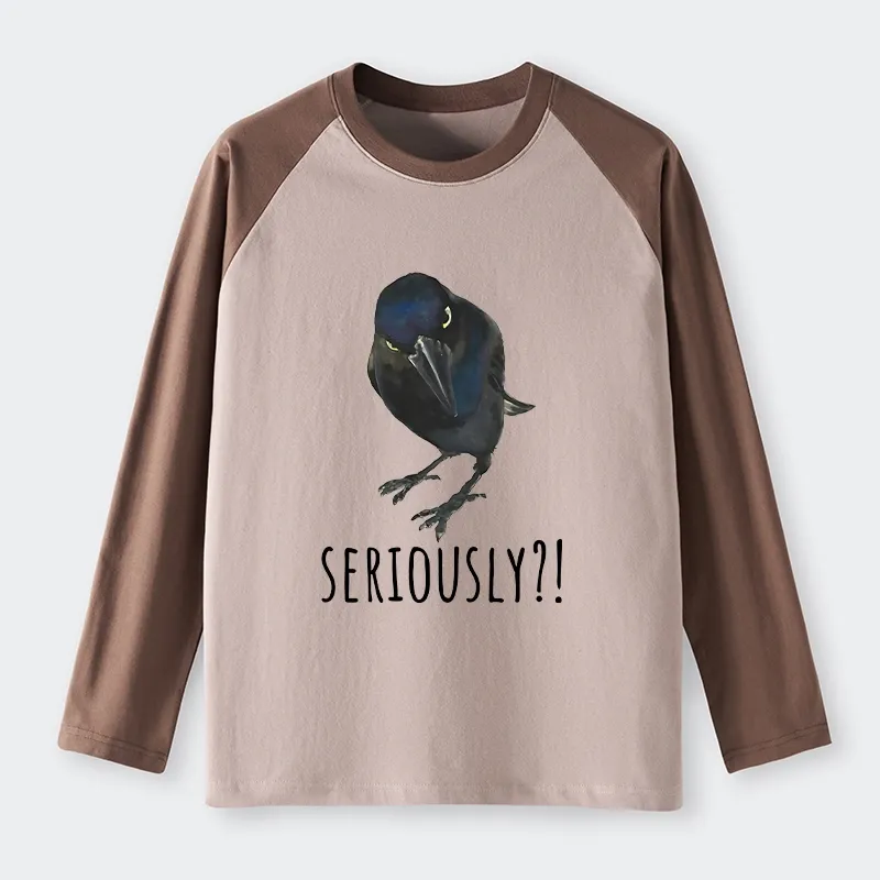 Tokyo-Tiger Raven's Question Raglan Long Sleeve T-shirt