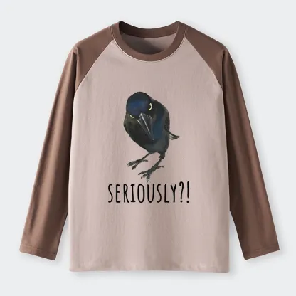 Tokyo-Tiger Raven's Question Raglan Long Sleeve T-shirt