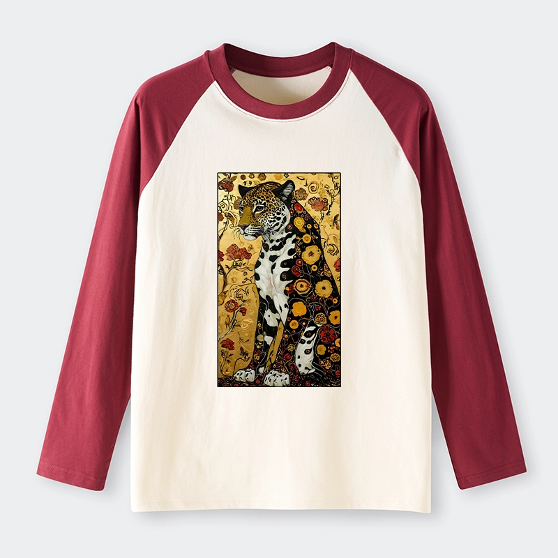 Tokyo-Tiger Magnificent Leopard Raglan Long Sleeve T-shirt