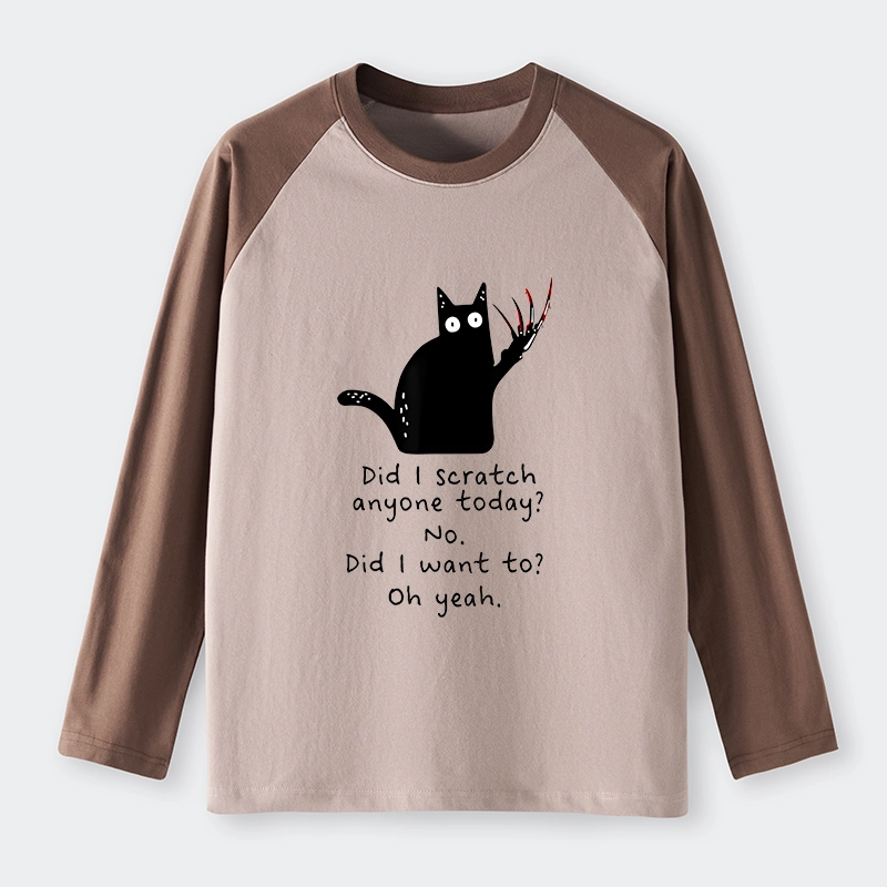 Tokyo-Tiger Cats With Sharp Claws Raglan Long Sleeve T-shirt