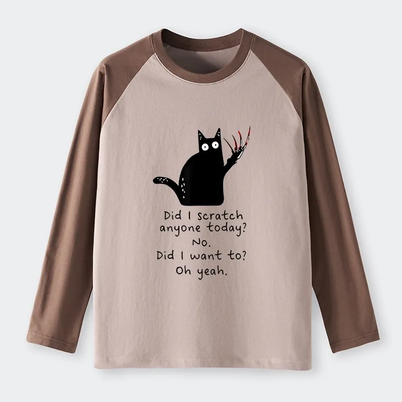 Tokyo-Tiger Cats With Sharp Claws Raglan Long Sleeve T-shirt