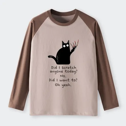 Tokyo-Tiger Cats With Sharp Claws Raglan Long Sleeve T-shirt