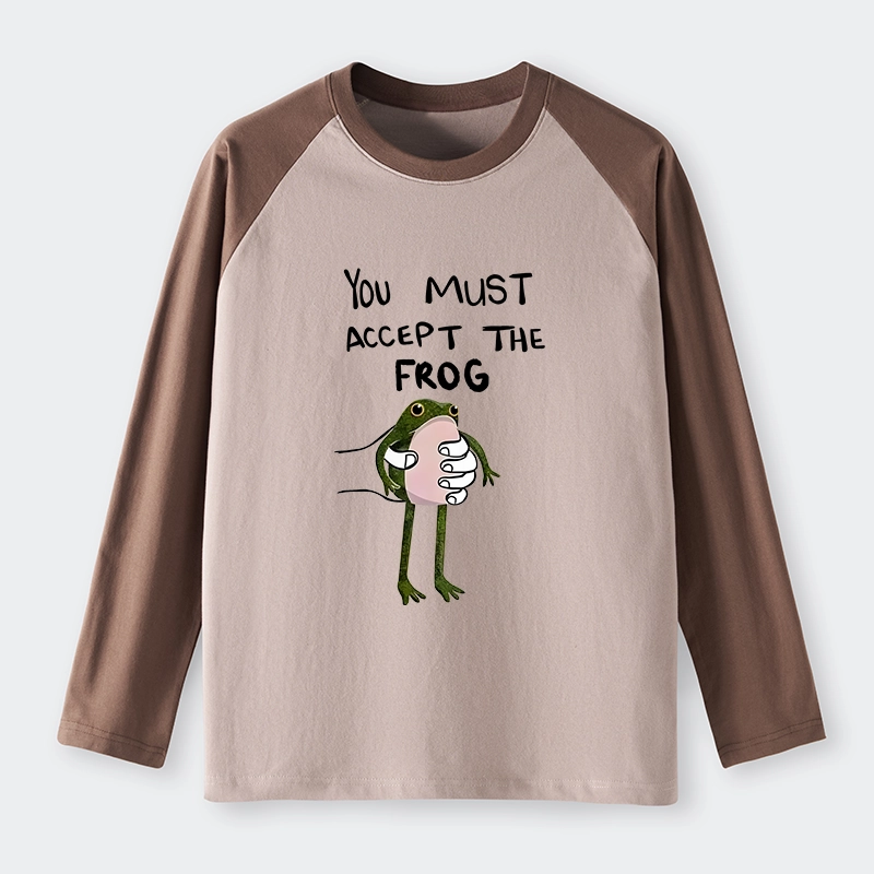 Tokyo-Tiger Accept This Frog Raglan Long Sleeve T-shirt