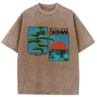Tokyo-Tiger Japanese Bonsai Washed T-Shirt