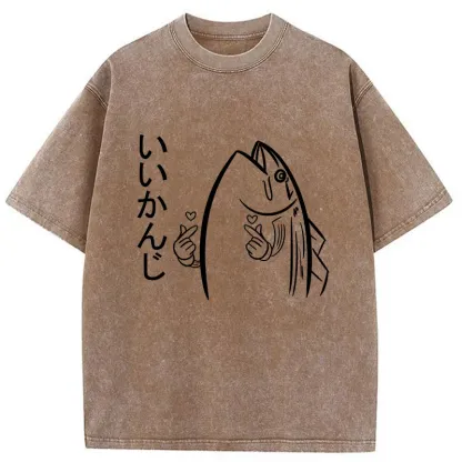 Tokyo-Tiger Fishman Expressing Love Washed T-Shirt