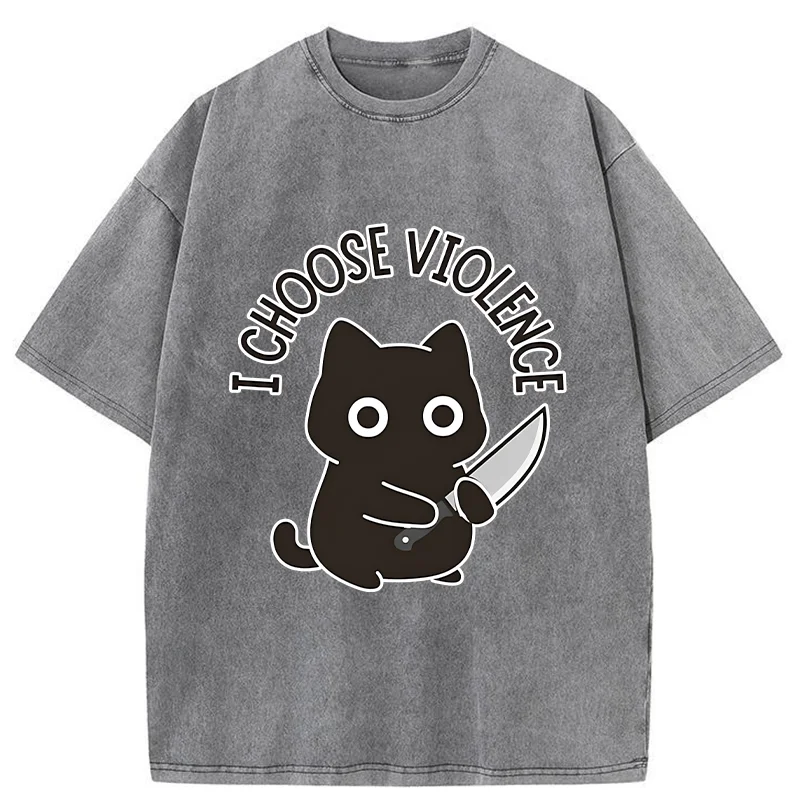 Tokyo-Tiger Threat Of The Black Cat Washed T-Shirt