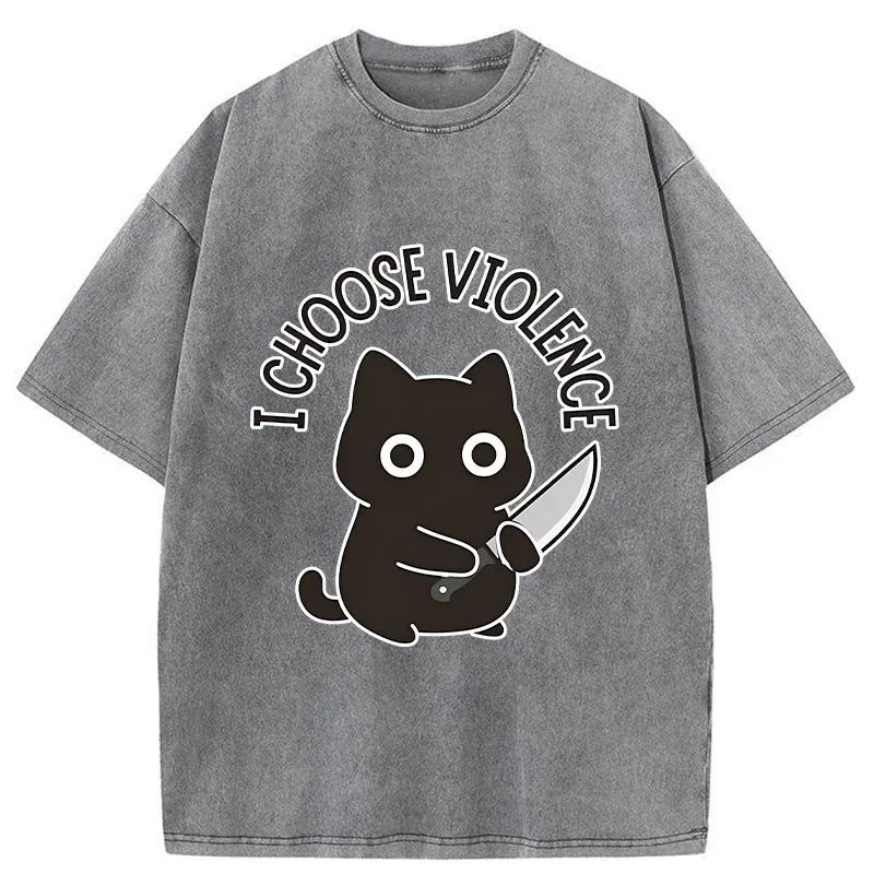 Tokyo-Tiger Threat Of The Black Cat Washed T-Shirt