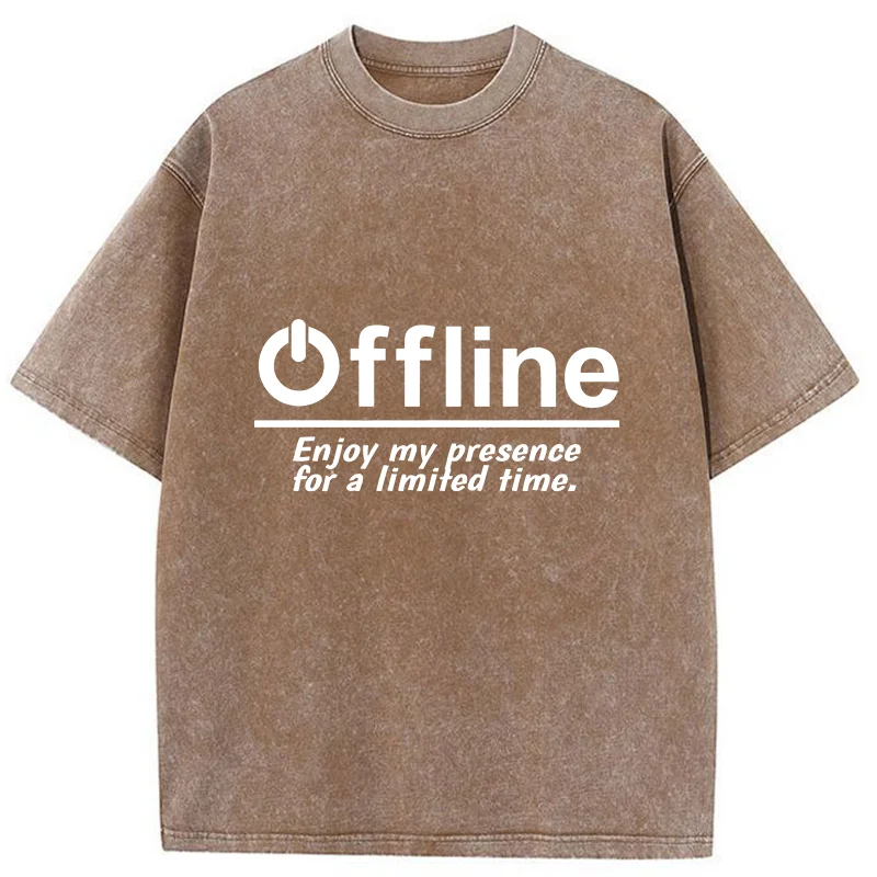 Tokyo-Tiger Offline Gamer Washed T-Shirt