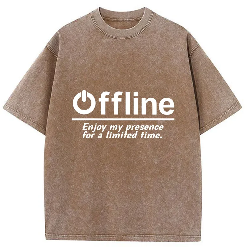 Tokyo-Tiger Offline Gamer Washed T-Shirt