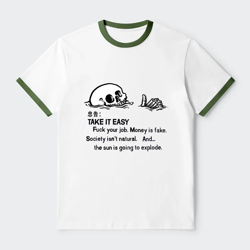 Tokyo-Tiger Skeleton Ridicule Trim T-Shirt