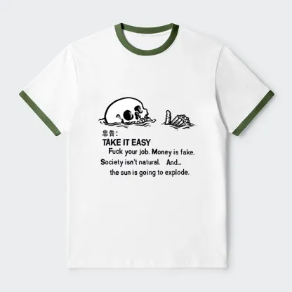 Tokyo-Tiger Skeleton Ridicule Trim T-Shirt