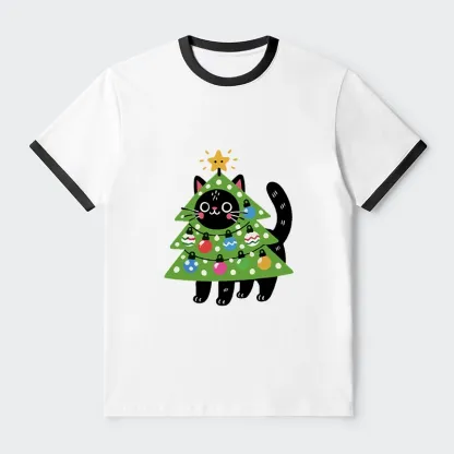 Tokyo-Tiger Christmas Tree Cat Trim T-Shirt