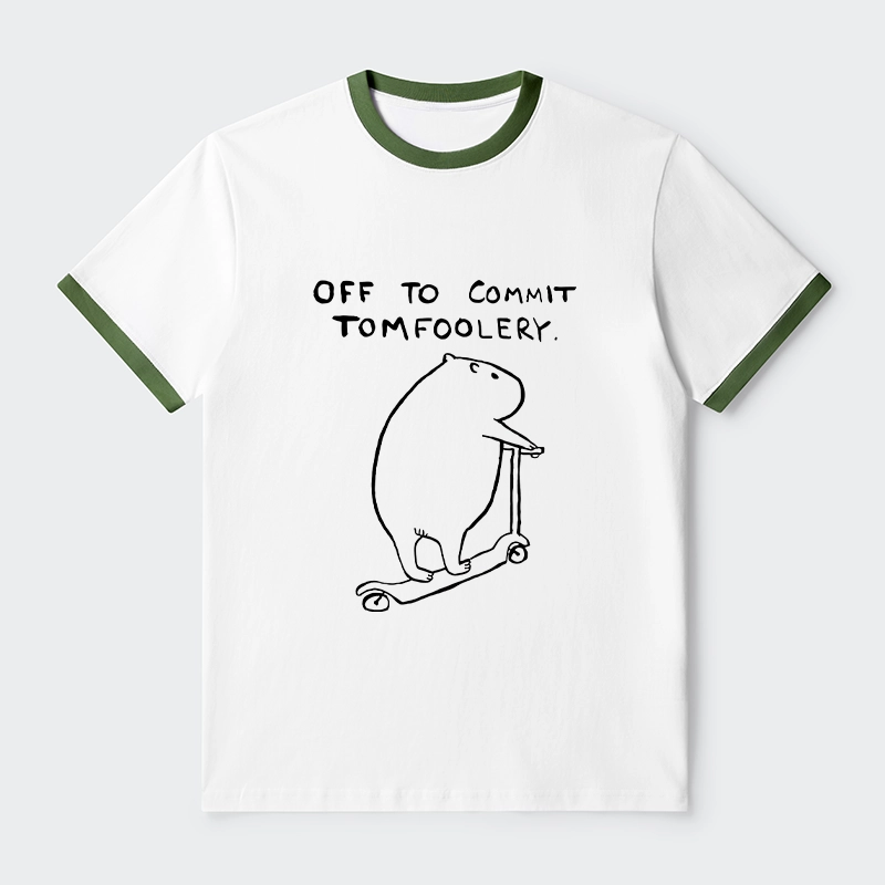 Tokyo-Tiger Capybara Is Ready To Do Something Bad Trim T-Shirt