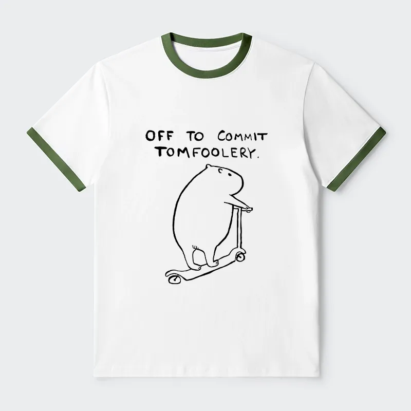 Tokyo-Tiger Capybara Is Ready To Do Something Bad Trim T-Shirt