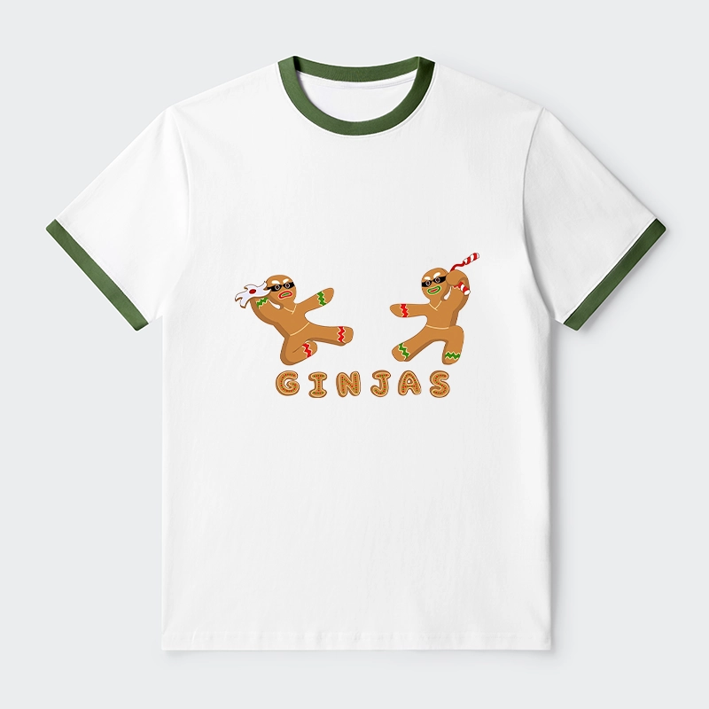 Tokyo-Tiger Gingerbread Ninja Trim T-Shirt