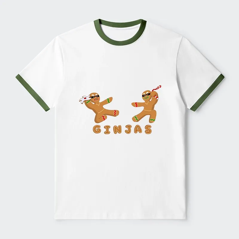 Tokyo-Tiger Gingerbread Ninja Trim T-Shirt