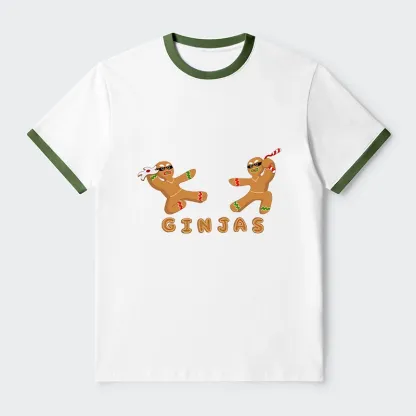 Tokyo-Tiger Gingerbread Ninja Trim T-Shirt