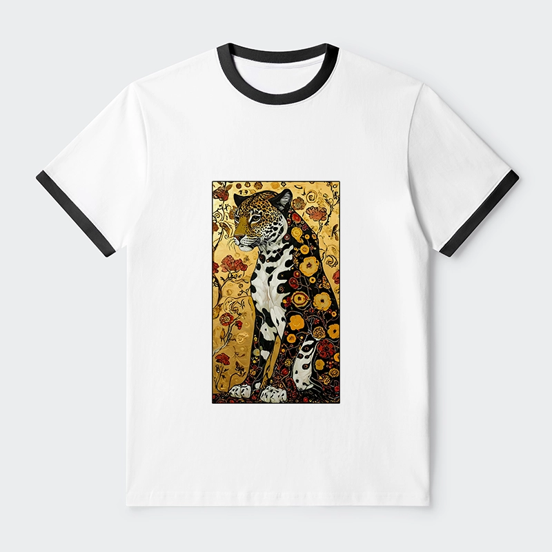 Tokyo-Tiger Magnificent Leopard Trim T-Shirt