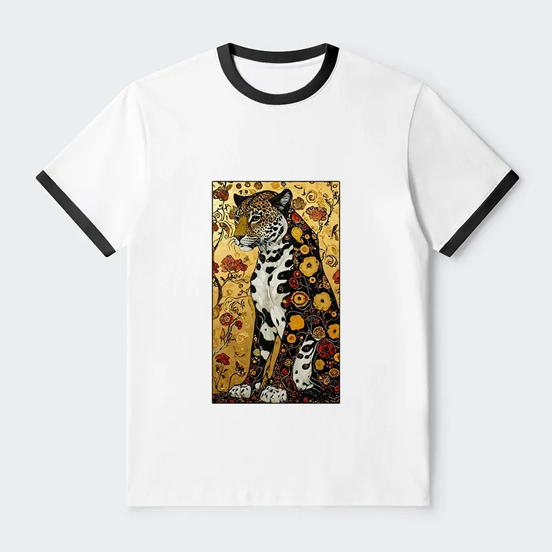Tokyo-Tiger Magnificent Leopard Trim T-Shirt