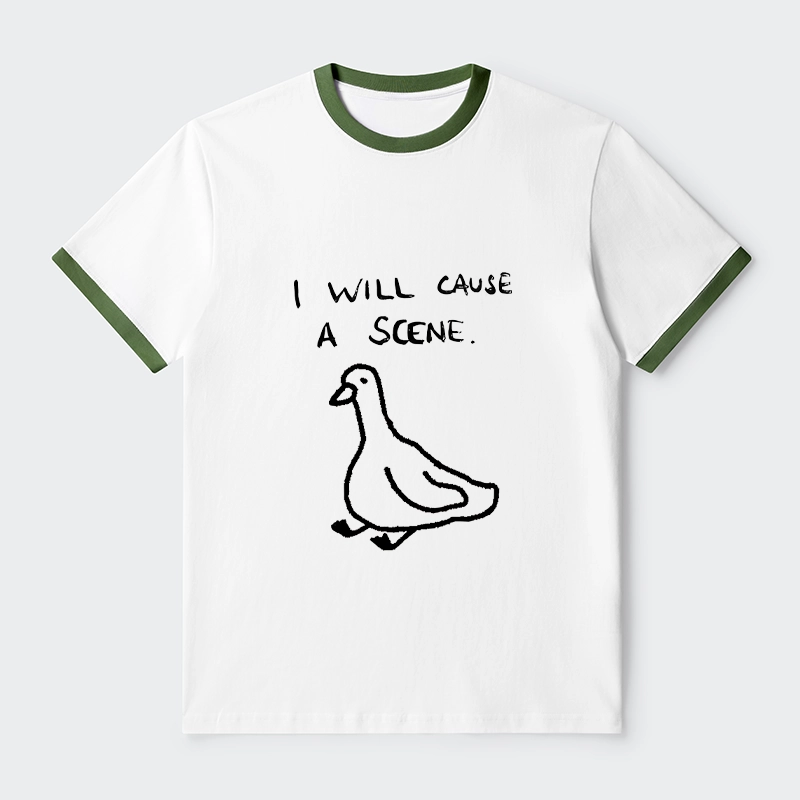 Tokyo-Tiger Stupid Goose Funny Japan Retro Trim T-Shirt