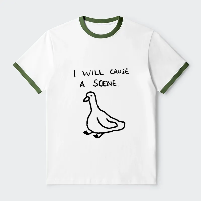 Tokyo-Tiger Stupid Goose Funny Japan Retro Trim T-Shirt