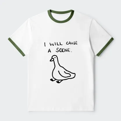 Tokyo-Tiger Stupid Goose Funny Japan Retro Trim T-Shirt