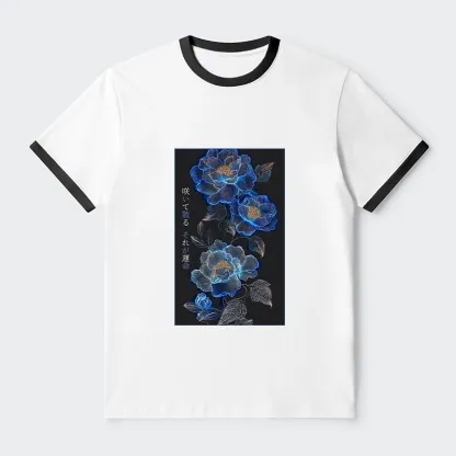Tokyo-Tiger The Sea Of Flowers In The Darkness Trim T-Shirt