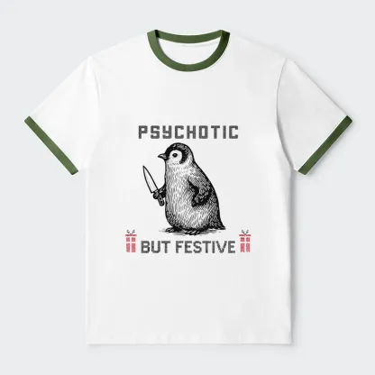Tokyo-Tiger Overstimulated but Festive Christmas Trim T-Shirt