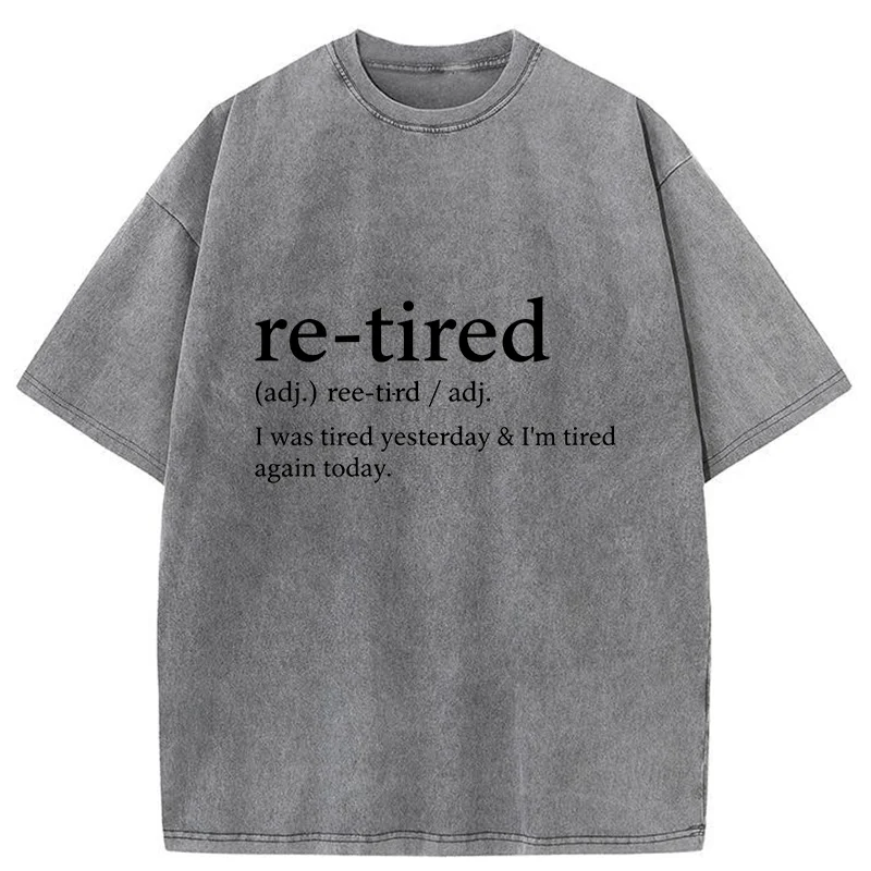 Tokyo-Tiger Re-Tired Funny Washed T-Shirt