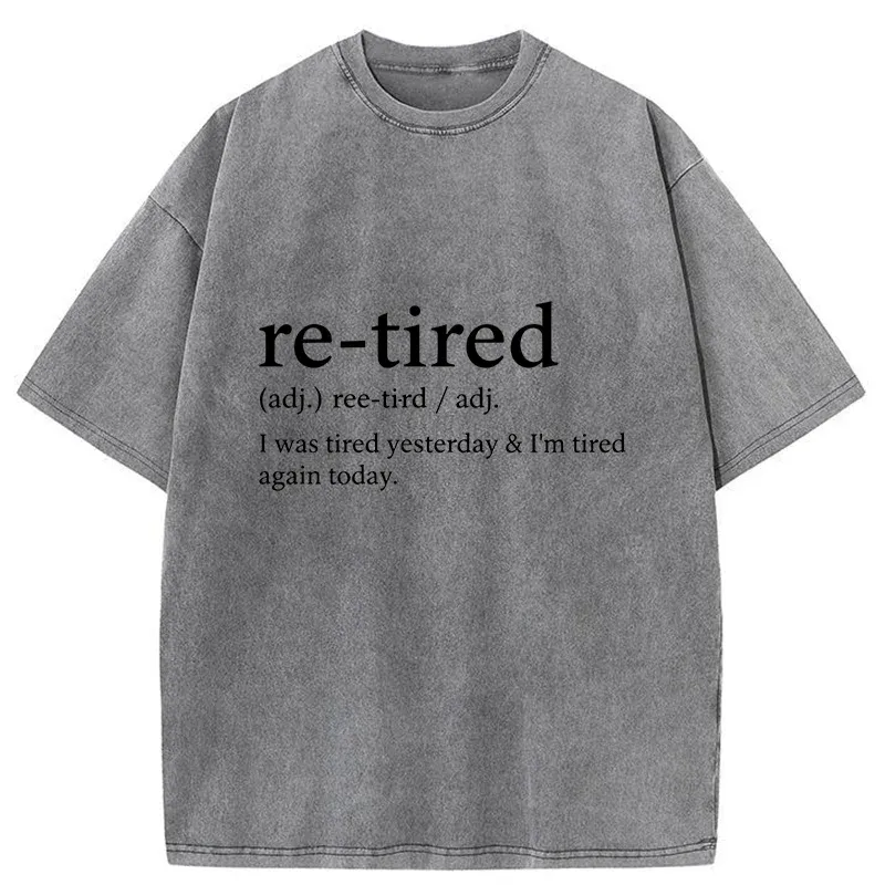 Tokyo-Tiger Re-Tired Funny Washed T-Shirt