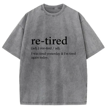 Tokyo-Tiger Re-Tired Funny Washed T-Shirt