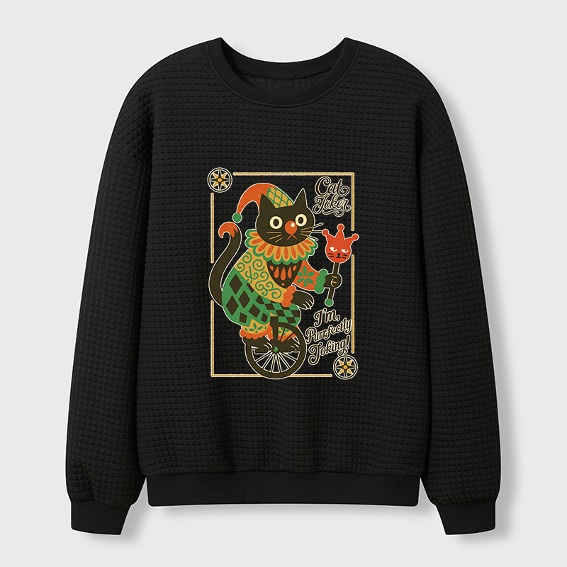 Tokyo-Tiger The Cat Joker Waffle Sweatshirt