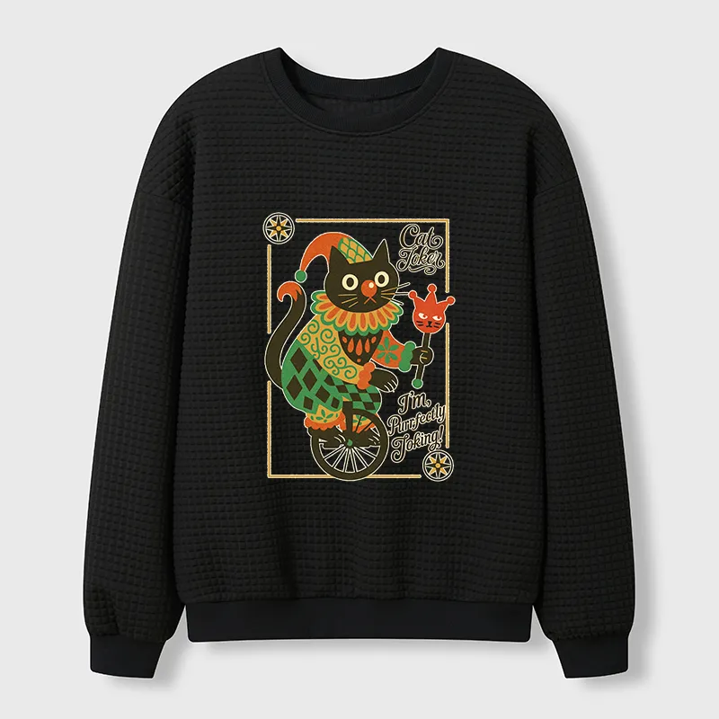 Tokyo-Tiger The Cat Joker Waffle Sweatshirt