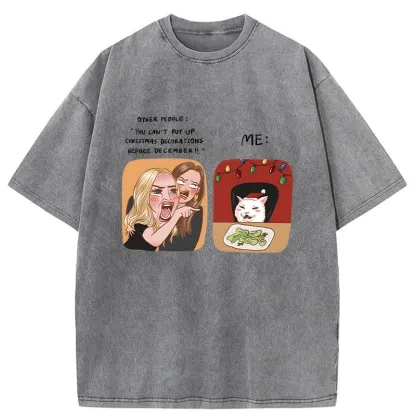 Tokyo-Tiger Christmas Meme Washed T-Shirt