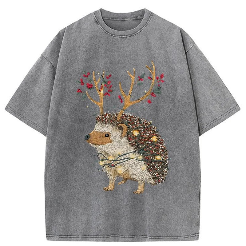 Tokyo-Tiger Christmas Hedgehog Washed T-Shirt