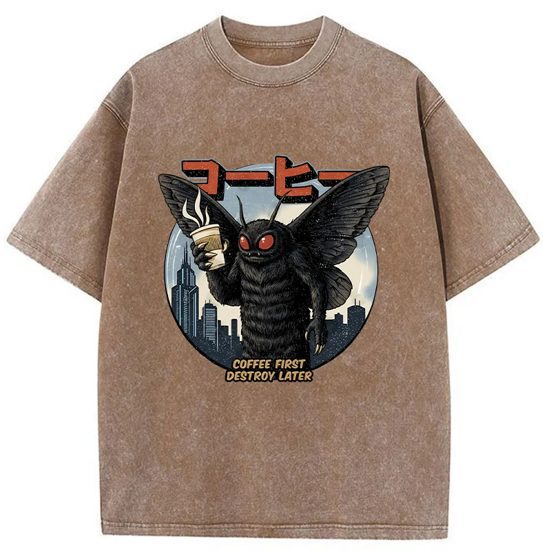 Tokyo-Tiger Mothman Coffee Washed T-Shirt