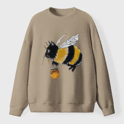 Tokyo-Tiger Catbee Funny Fuzzy Sweatshirt