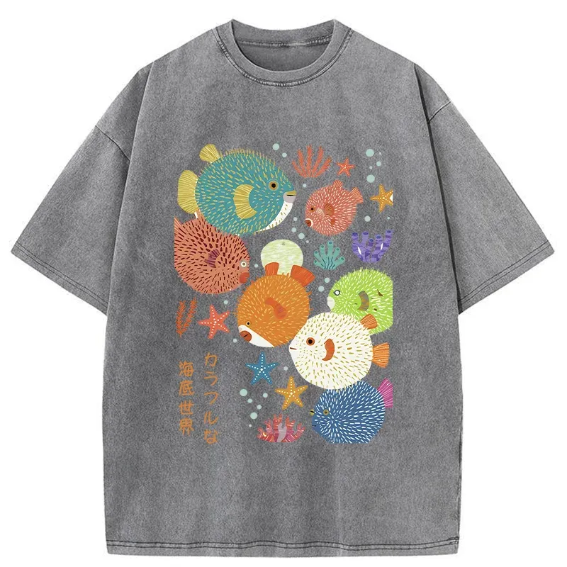 Tokyo-Tiger Japanese Fish Washed T-Shirt
