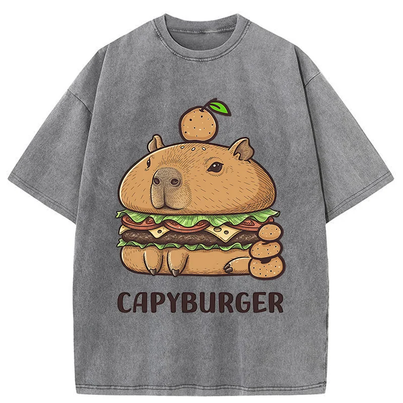 Tokyo-Tiger Capyburger Washed T-Shirt