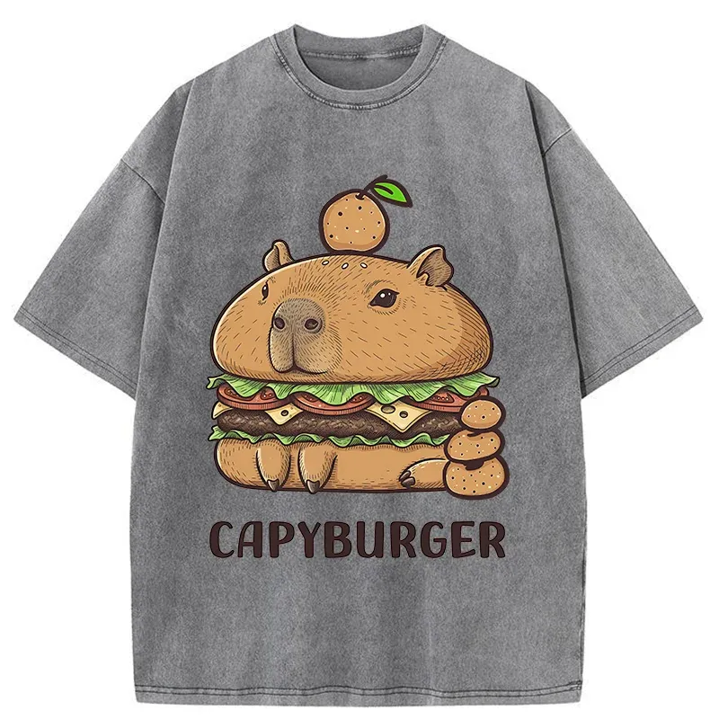 Tokyo-Tiger Capyburger Washed T-Shirt