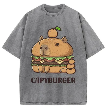 Tokyo-Tiger Capyburger Washed T-Shirt