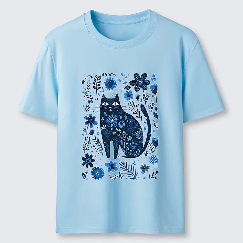 Tokyo-Tiger A Cat Among Flowers Classic T-Shirt